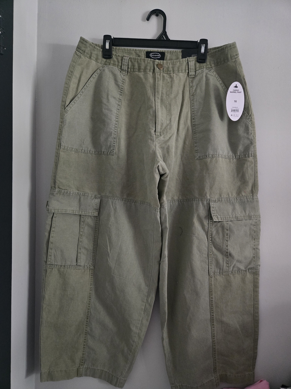 Cargo Jeans Overalls in Olive Green by Cato